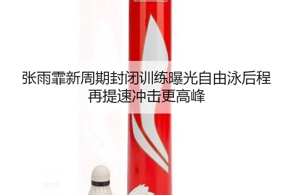 张雨霏新周期封闭训练曝光自由泳后程再提速冲击更高峰